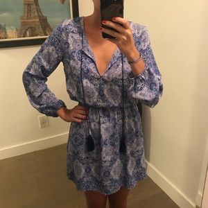 Great Blue Patterned Light Dress